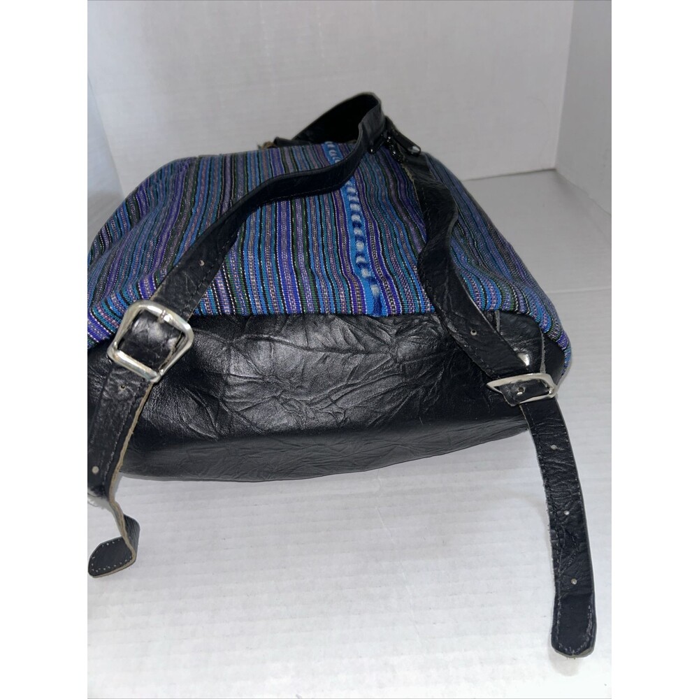 embroidered leather backpack drawstring - image 11